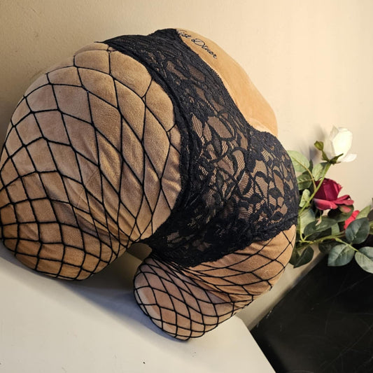 Teddy Butt Cushion with Panties/Fishnet